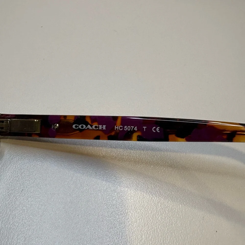 COACH EYEGLASSES 9241 (Satin Prpl‎ Gold/Prpl Confetti) 52•17•135 COACH GLASSES